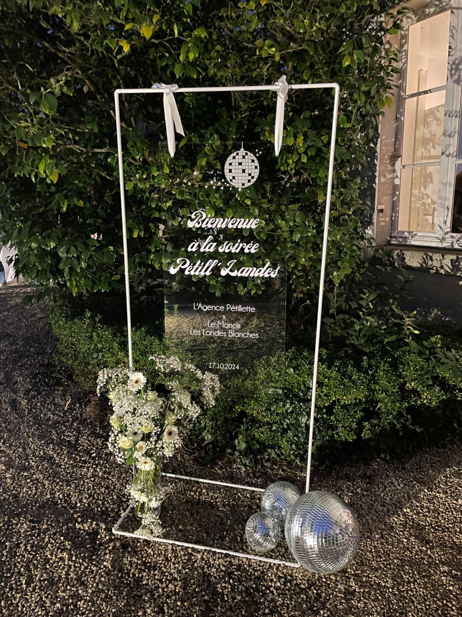 Location support plexiglass Décoration de mariage
