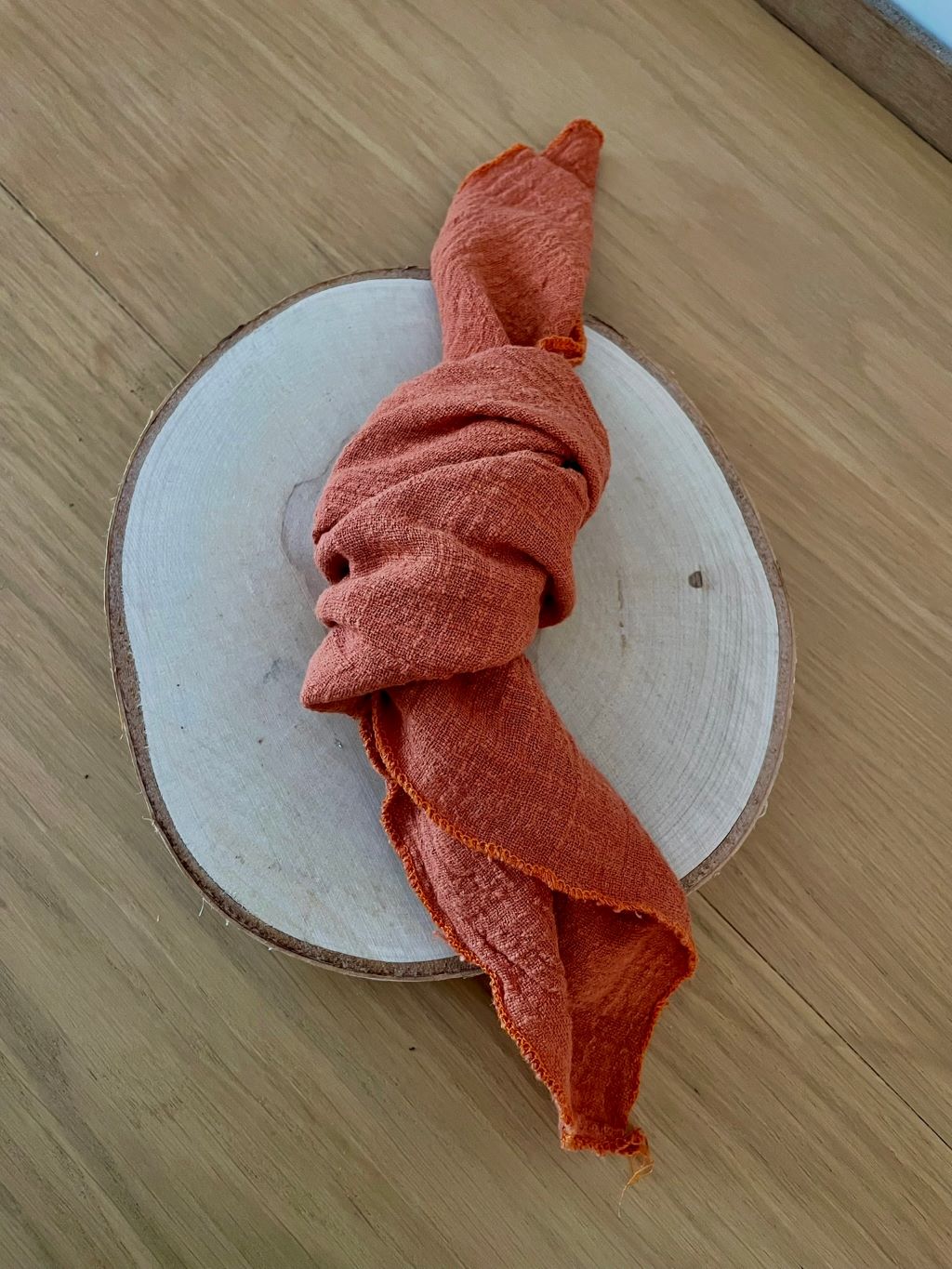 Location serviette de table gaze de coton terracotta mariage anniversaire bapteme Nantes
