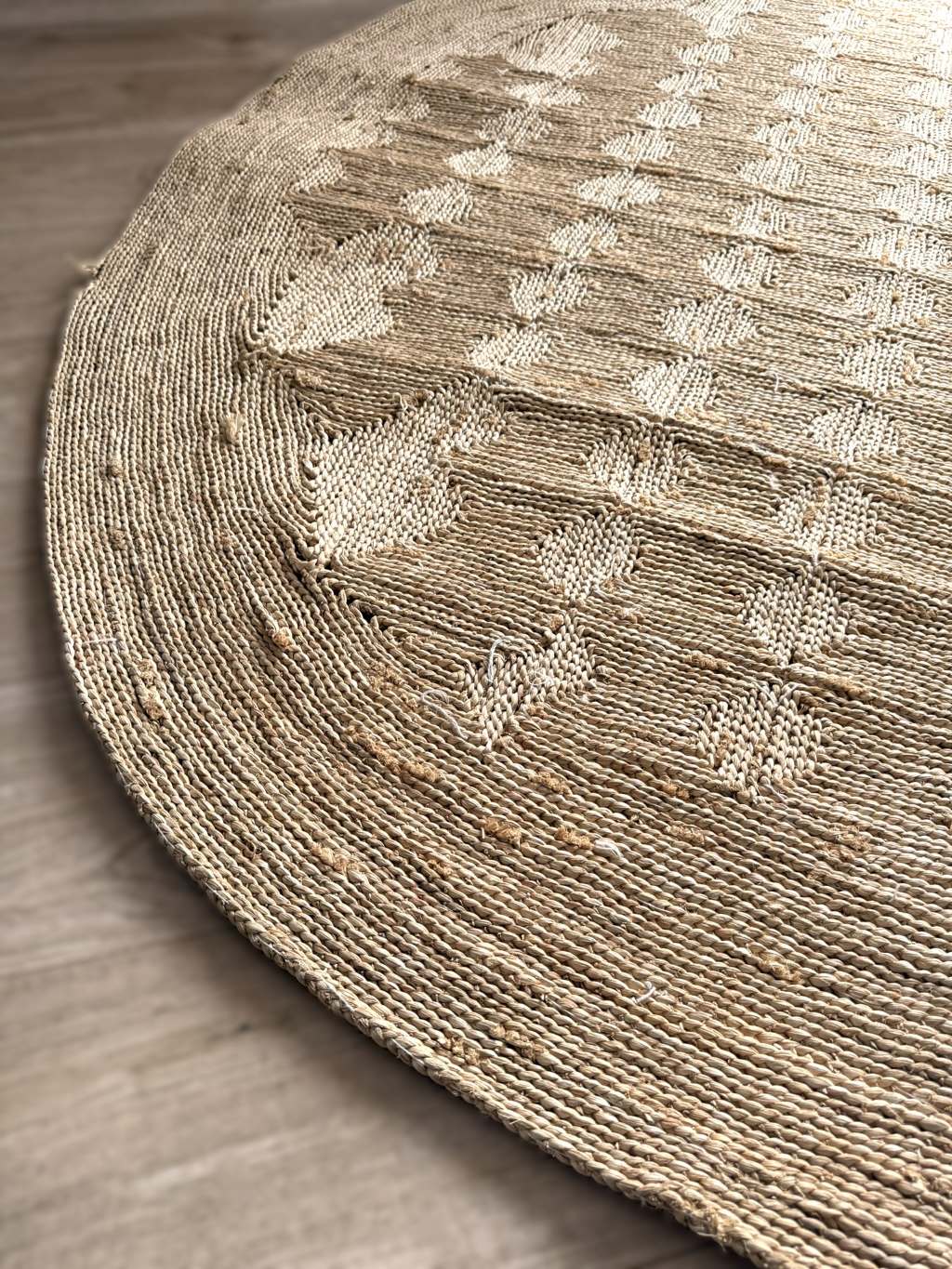 Location tapis rond jute vintage mariage Nantes Loire atlantique