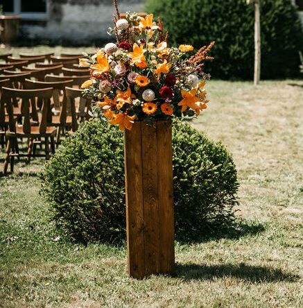 Colonne bois location mariage Nantes Pays de la Loire