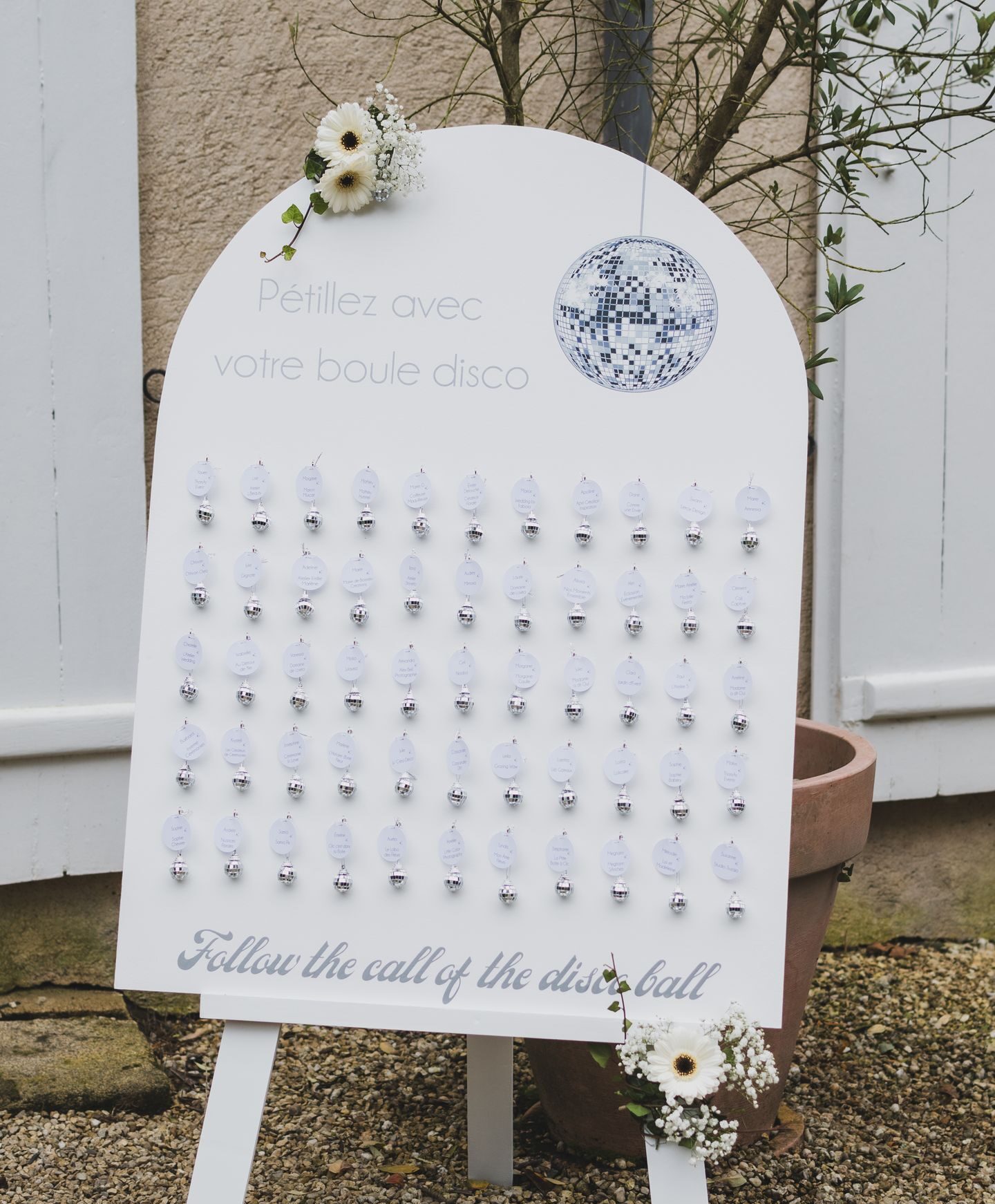 Plan de table avec crochets location mariage Nantes