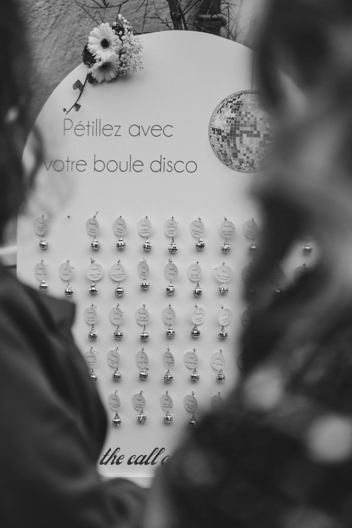 Plan de table avec crochets location mariage Nantes