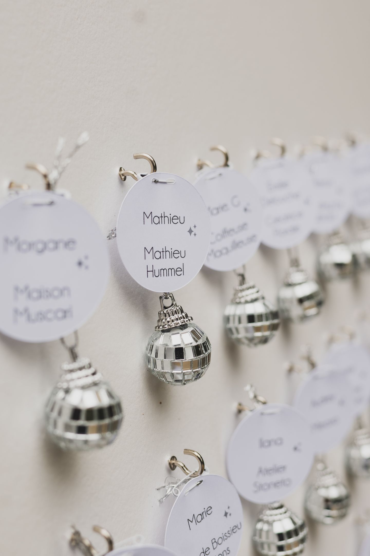 Plan de table avec crochets location mariage Nantes