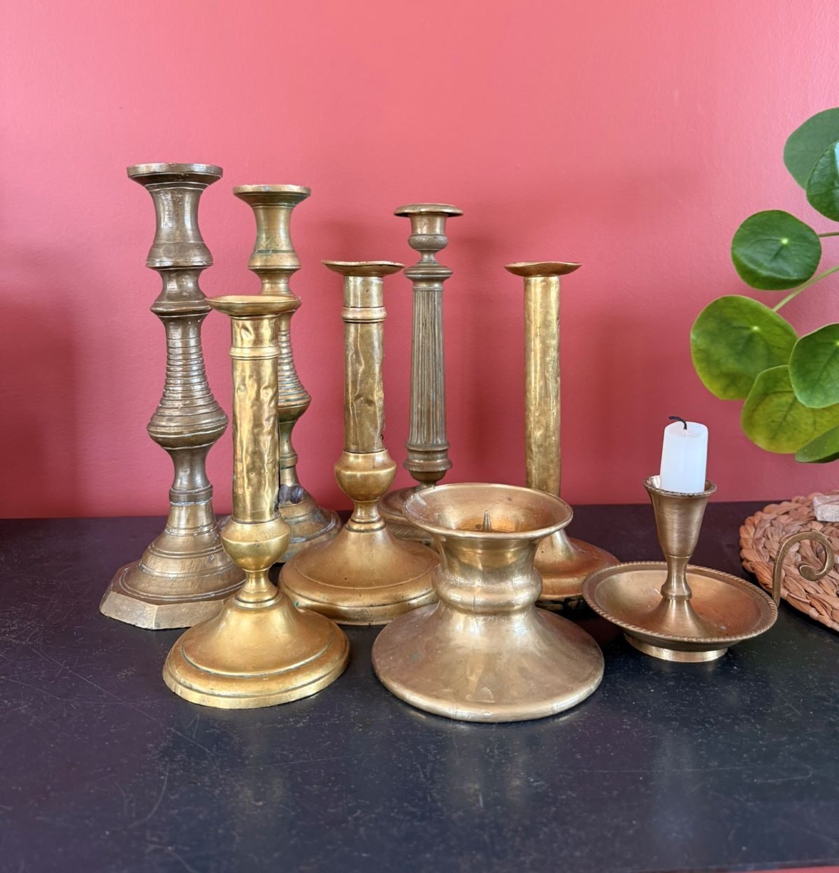 Bougeoirs vintage en laiton location mariage loire atlantique