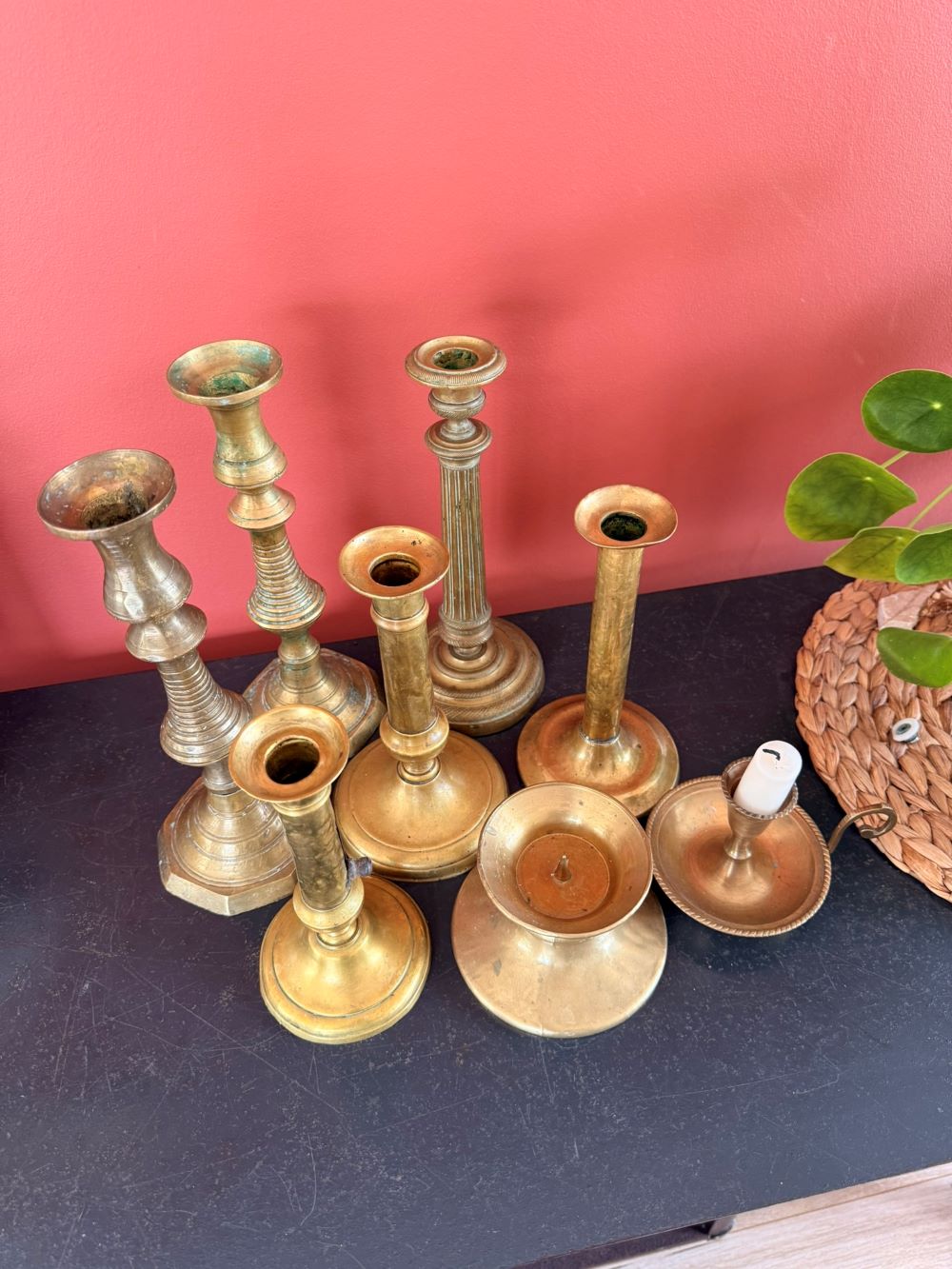 Bougeoirs vintage en laiton location mariage loire atlantique